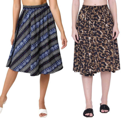Manat Diva Printed Women A-line Multicolor Skirt