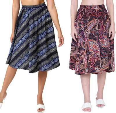 Manat Diva Printed Women A-line Multicolor Skirt