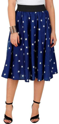 MAIYYAA COLLECTION Printed Women A-line Blue Skirt
