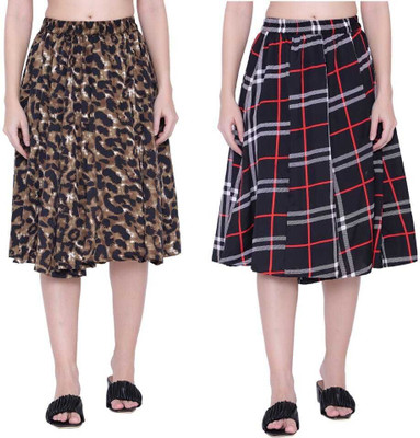 Manat Diva Printed Women A-line Multicolor Skirt