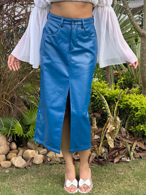 TANDUL Solid Women Tube Blue Skirt