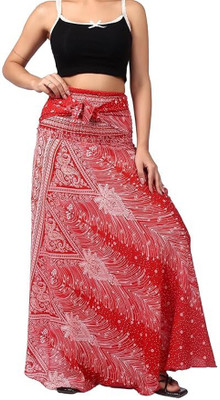 Fashion Passion India Printed Women Regular Red Skirt