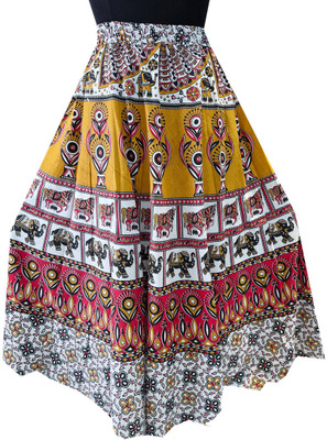 nandani fab Printed Women Flared Multicolor Skirt