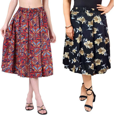 MAIYYAA COLLECTION Printed Women A-line Multicolor Skirt