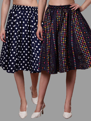 VALLES365 by S.c. Printed Women A-line Multicolor Skirt