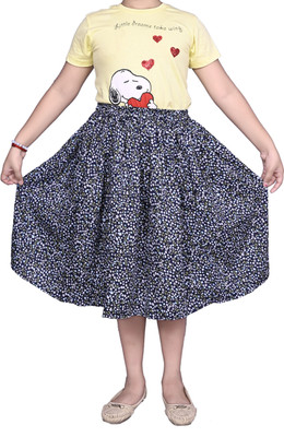 ANISHAN FASHION TRENDZ Solid Baby Girls A-line Black Skirt