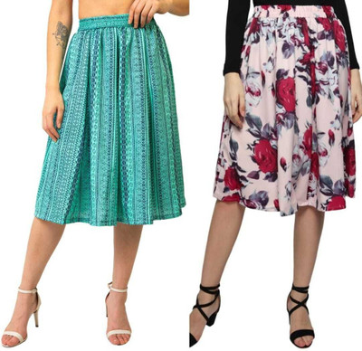 Manat Diva Printed Women A-line Multicolor Skirt