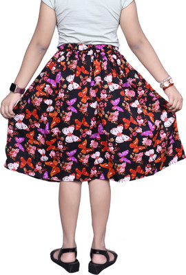 ANISHAN FASHION TRENDZ Solid Baby Girls A-line Black Skirt