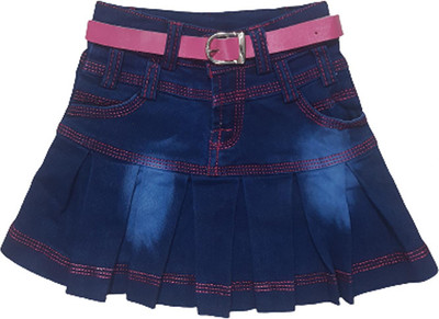 KKndSONSAG Self Design Girls Regular Blue Skirt