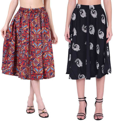 MAIYYAA COLLECTION Polka Print Women A-line Multicolor Skirt