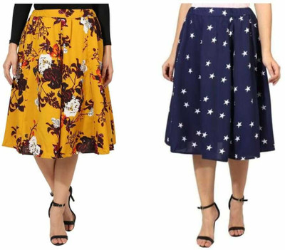 Manat Diva Printed Women A-line Multicolor Skirt