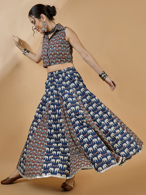 WineRed Solid Women Flared Multicolor Skirt