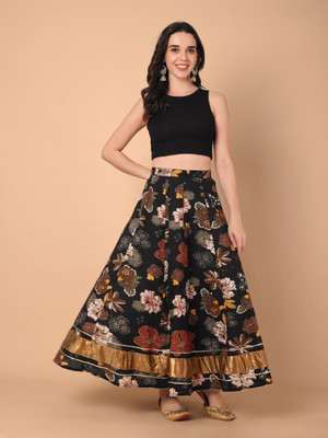 Azira Printed Women Flared Multicolor Skirt