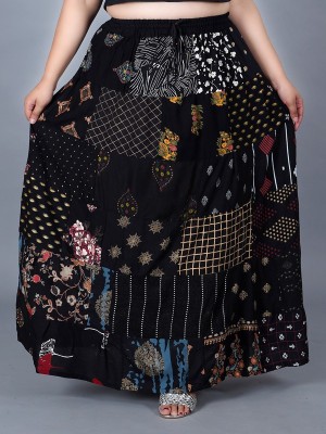 Matkewalazz Printed Women A-line Multicolor Skirt