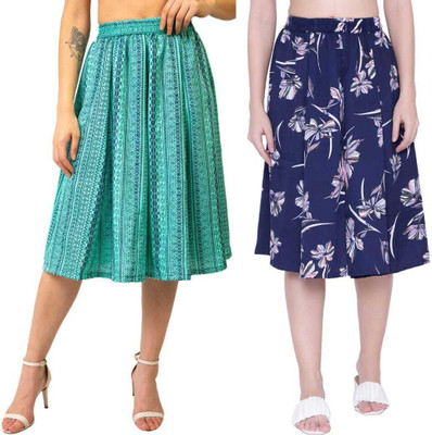 Manat Diva Printed Women A-line Multicolor Skirt