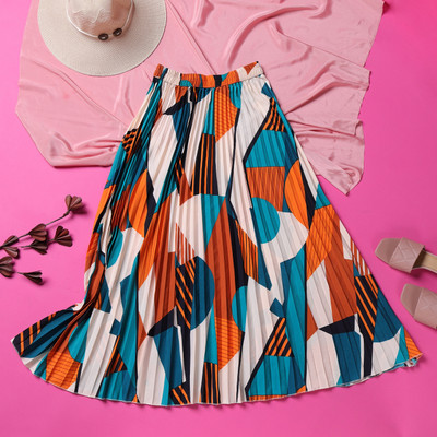 ZWERLON Printed Women A-line Multicolor Skirt