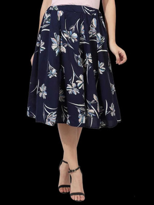 MAIYYAA COLLECTION Printed Women A-line Blue Skirt
