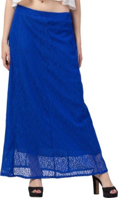 ADDICTED ATTIRE Self Design Women Regular Blue Skirt