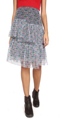 FOREVER 21 Printed Women Layered Multicolor Skirt