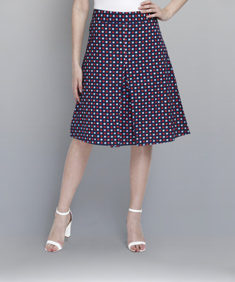 miniPRICE Polka Print Women A-line Multicolor Skirt
