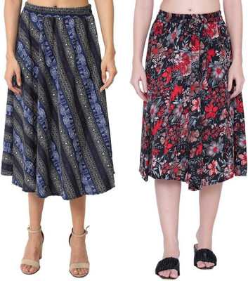Manat Diva Printed Women A-line Multicolor Skirt
