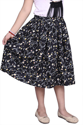 TishuMishu Printed Girls Pleated Multicolor Skirt