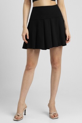 Forever21 Solid Women A-line Black Skirt