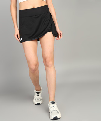 ADIDAS Self Design Women Skorts Black Skirt
