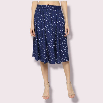 Mannat Diva Polka Print Women A-line Multicolor Skirt