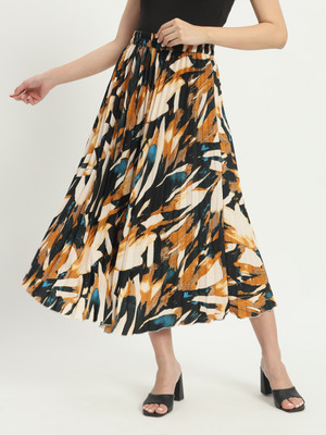 ZWERLON Printed Women A-line Multicolor Skirt