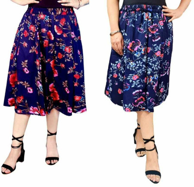 MAIYYAA COLLECTION Floral Print Women A-line Multicolor Skirt