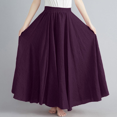 3Buddy Fashion Self Design, Dyed, Solid Women Flared Purple Skirt