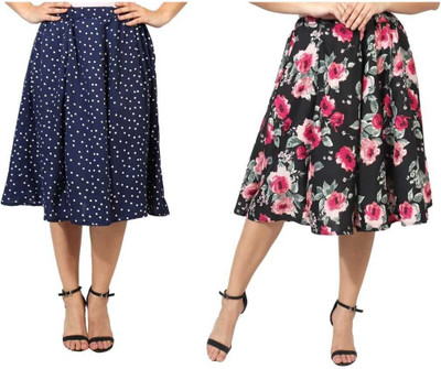 Manat Diva Printed Women A-line Multicolor Skirt