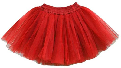 A.T.U.N. Solid Baby Girls Regular Red Skirt