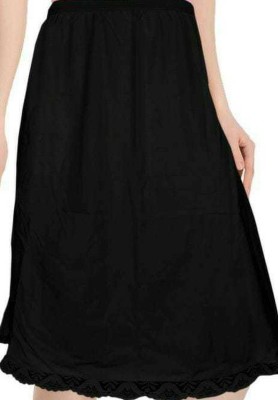 HAPPILO CREATIONS Solid Women Flared Black Skirt