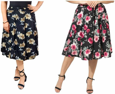 Manat Diva Printed Women A-line Multicolor Skirt