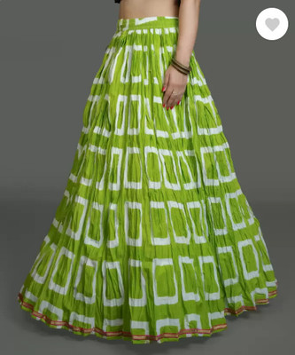 ROOPREKHA Printed Women Flared Green Skirt