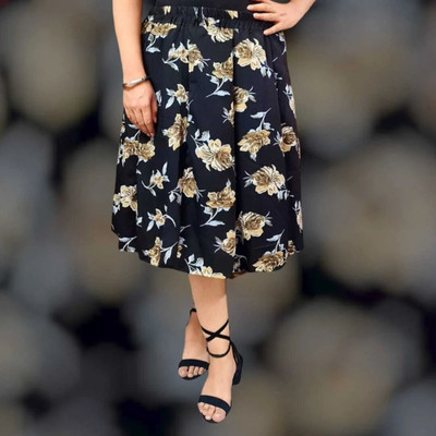 Manat Diva Floral Print Women A-line Multicolor Skirt