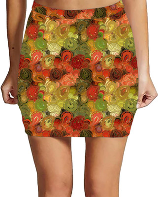 jovo Printed Women Pencil Multicolor Skirt