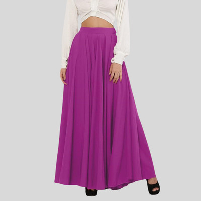 JYESHTA Solid Women Flared Pink Skirt