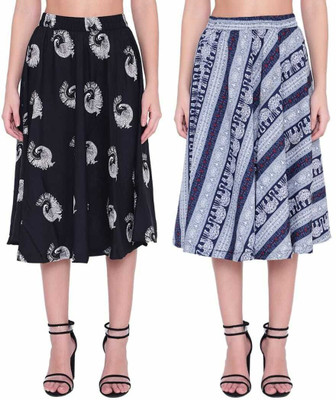 Manat Diva Printed Women A-line Multicolor Skirt