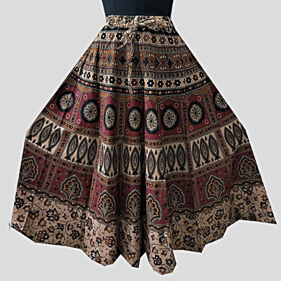 Mithitashu Printed Women Flared Multicolor Skirt