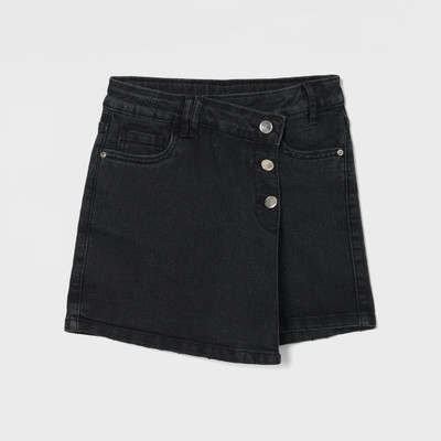 Fame Forever by Lifestyle Solid Girls Skorts Black Skirt