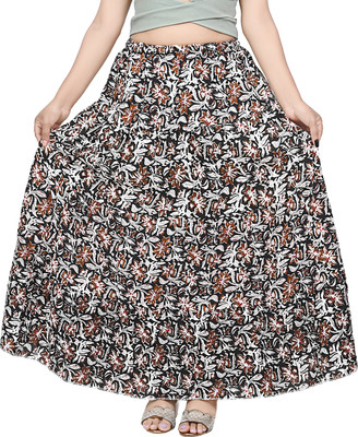 TVESA Floral Print Women Regular Multicolor Skirt