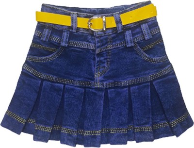 KKndSONSAG Washed Girls Regular Blue Skirt