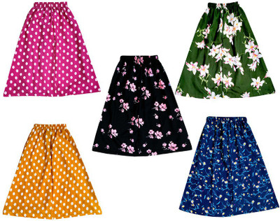 MTI FASHIONS Floral Print Girls Flared Multicolor Skirt