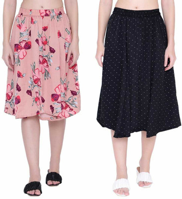 Manat Diva Printed Women A-line Multicolor Skirt
