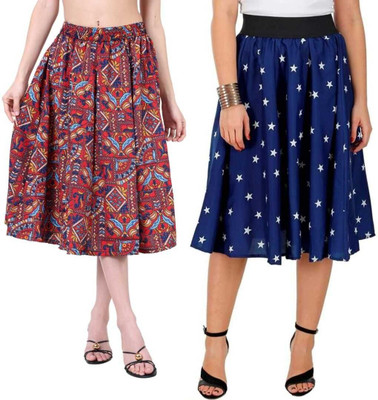 MAIYYAA COLLECTION Polka Print Women A-line Multicolor Skirt