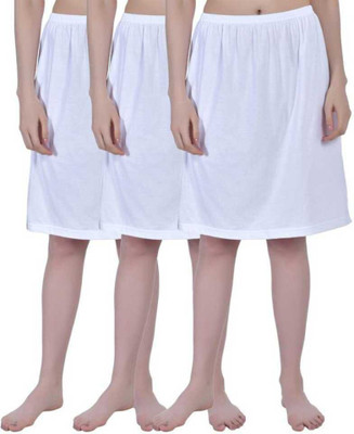 Aimly Solid Women Regular White Skirt
