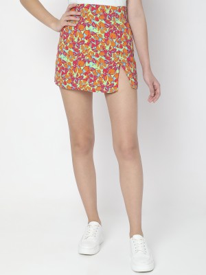 VERO MODA Floral Print Women Straight Multicolor Skirt